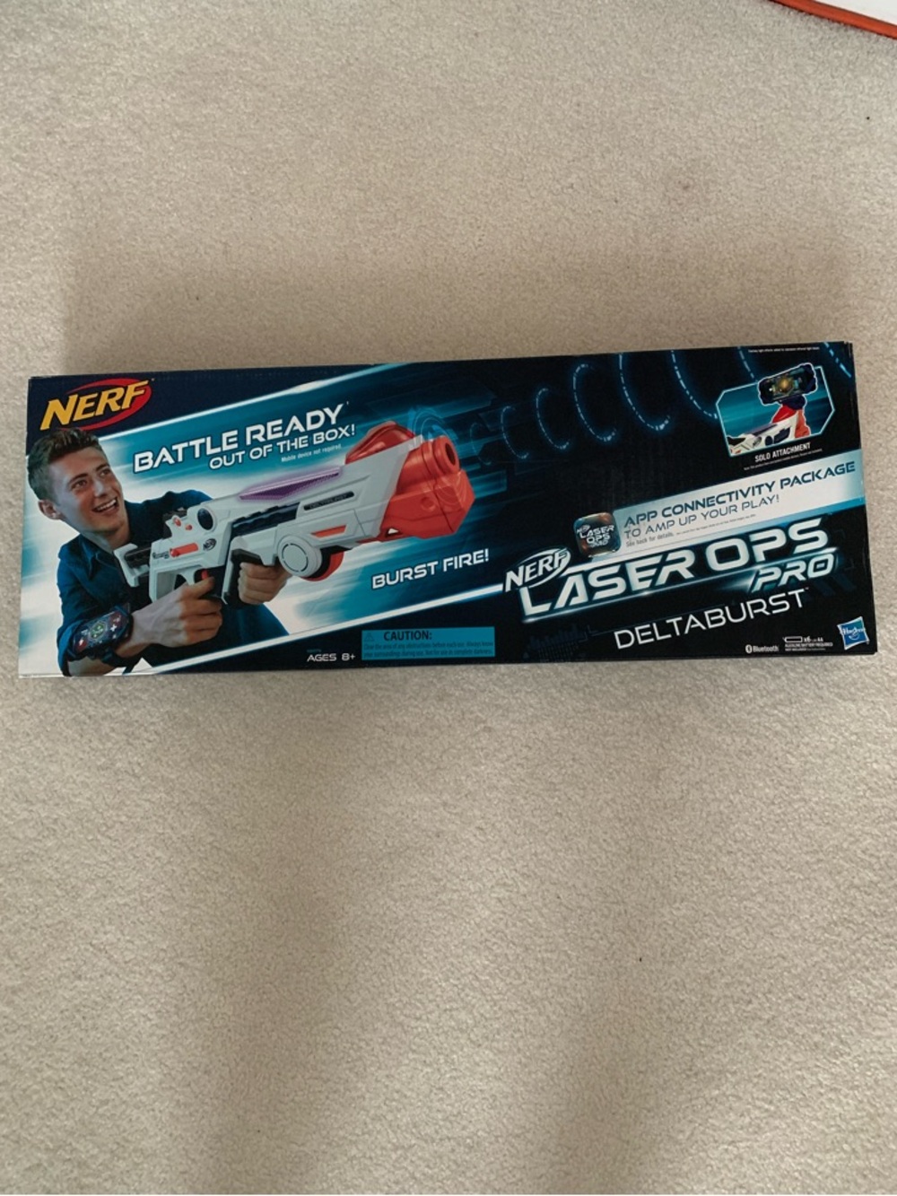 Nerf Lazer Ops Pro Deltaburst Blaster - White, Red, Blue